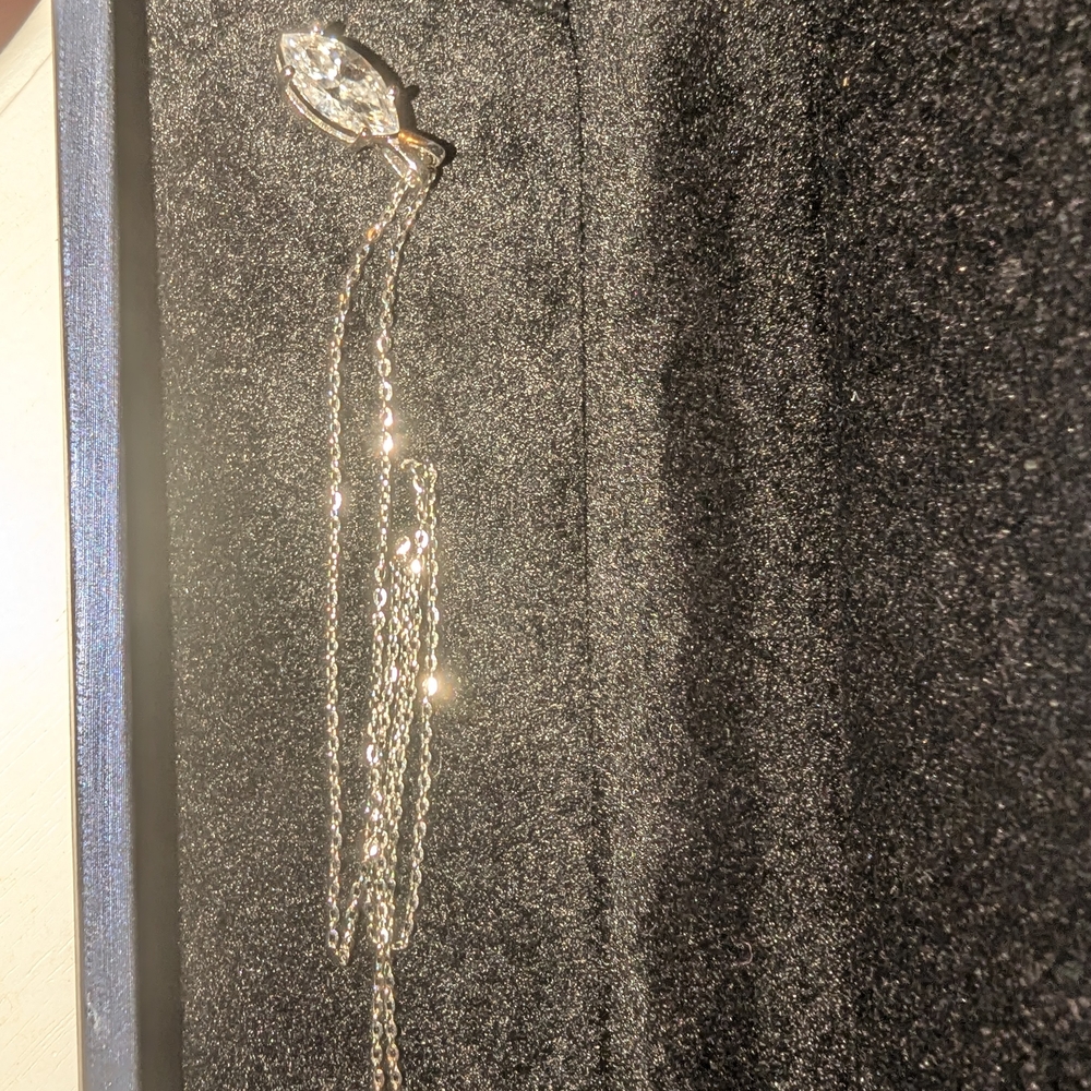 1CT Marquise Cut Moissanite Necklace | Sterling Silver | Super Sparkly! ✨💎✨ - Picture 6 of 8
